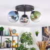 Gastor Plafondlamp, Kogellampje Blauw, Chroom, Groen, Duidelijk, Rookkleurig, 3-lichts