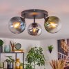 Gastor Plafondlamp, Kogellampje Blauw, Chroom, Groen, Duidelijk, Rookkleurig, 3-lichts