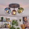 Gastor Plafondlamp, Kogellampje Blauw, Chroom, Groen, Duidelijk, Rookkleurig, 3-lichts