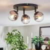 Chehalis Plafondlamp, Kogellampje Duidelijk, Rookkleurig, 3-lichts