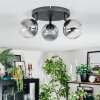 Chehalis Plafondlamp, Kogellampje Duidelijk, Rookkleurig, 3-lichts