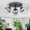Chehalis Plafondlamp, Kogellampje Duidelijk, Rookkleurig, 3-lichts