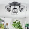 Chehalis Plafondlamp, Kogellampje Duidelijk, Rookkleurig, 3-lichts