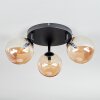 Chehalis Plafondlamp, Kogellampje Amber, 3-lichts