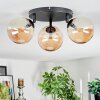 Chehalis Plafondlamp, Kogellampje Amber, 3-lichts