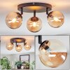 Chehalis Plafondlamp, Kogellampje Amber, 3-lichts