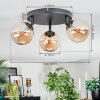 Chehalis Plafondlamp, Kogellampje Amber, 3-lichts