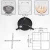 Koyoto Plafondlamp, Kogellampje Amber, Duidelijk, Rookkleurig, 3-lichts