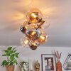 Koyoto Plafondlamp, Kogellampje Goud, Zwart, 8-lichts
