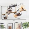 Koyoto Plafondlamp, Kogellampje Goud, Zwart, 8-lichts