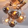 Koyoto Plafondlamp, Kogellampje Goud, Zwart, 8-lichts