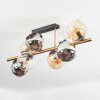 Koyoto Plafondlamp, Kogellampje Goud, Zwart, 8-lichts