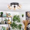 Koyoto Plafondlamp, Kogellampje Amber, Duidelijk, 3-lichts