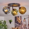 Ripoll Plafondlamp, Kogellampje Blauw, Goud, Groen, 3-lichts