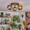 Ripoll Plafondlamp, Kogellampje Blauw, Goud, Groen, 3-lichts