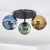 Ripoll Plafondlamp, Kogellampje Blauw, Goud, Groen, 3-lichts