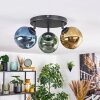 Ripoll Plafondlamp, Kogellampje Blauw, Goud, Groen, 3-lichts