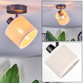 Bassagoda Plafondlamp, Plafondspot Zwart, 1-licht