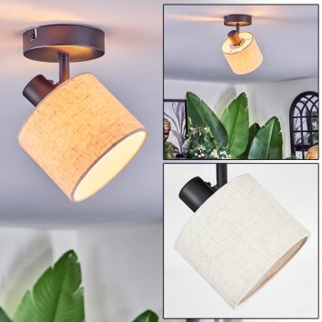 Bassagoda Plafondlamp, Plafondspot Zwart, 1-licht