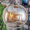 Koyoto Hanglamp, Kogellampje, Hanglamp Amber, Duidelijk, Rookkleurig, 5-lichts
