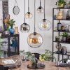 Koyoto Hanglamp, Kogellampje, Hanglamp Amber, Duidelijk, Rookkleurig, 5-lichts
