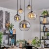 Koyoto Hanglamp, Kogellampje, Hanglamp Amber, Duidelijk, Rookkleurig, 5-lichts