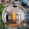 Koyoto Hanglamp, Kogellampje, Hanglamp Chroom, Rookkleurig, 5-lichts
