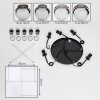 Koyoto Hanglamp, Kogellampje, Hanglamp Chroom, Rookkleurig, 5-lichts