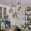 Koyoto Hanglamp, Kogellampje, Hanglamp Duidelijk, Rookkleurig, 5-lichts