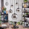 Koyoto Hanglamp, Kogellampje, Hanglamp Duidelijk, Rookkleurig, 5-lichts