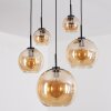 Koyoto Hanglamp, Kogellampje, Hanglamp Amber, 5-lichts