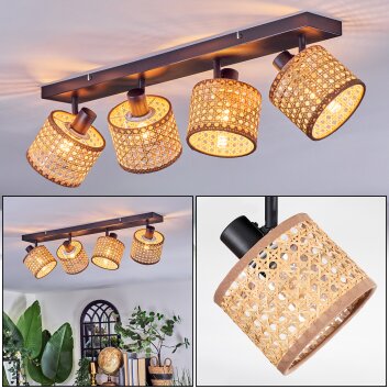 Barcos Plafondlamp, Plafondspot Zwart, 4-lichts