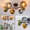 Koyoto Plafondlamp, Kogellampje 59 cm Blauw, Goud, Groen, Duidelijk, 6-lichts