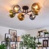 Koyoto Plafondlamp, Kogellampje 59 cm Blauw, Goud, Groen, Duidelijk, 6-lichts