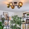 Koyoto Plafondlamp, Kogellampje 59 cm Blauw, Goud, Groen, Duidelijk, 6-lichts