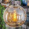 Koyoto Hanglamp, Kogellampje, Hanglamp Amber, Chroom, Duidelijk, Rookkleurig, 5-lichts