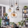 Koyoto Hanglamp, Kogellampje, Hanglamp Amber, Duidelijk, Rookkleurig, 5-lichts