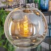 Koyoto Hanglamp, Kogellampje, Hanglamp Amber, Duidelijk, Rookkleurig, 5-lichts