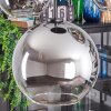 Koyoto Hanglamp, Kogellampje, Hanglamp Chroom, Duidelijk, Rookkleurig, 5-lichts