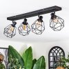 Yaak Plafondlamp, Plafondspot Zwart, 4-lichts