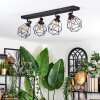 Yaak Plafondlamp, Plafondspot Zwart, 4-lichts