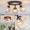 Chehalis Plafondlamp, Kogellampje Amber, Duidelijk, 3-lichts