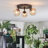 Chehalis Plafondlamp, Kogellampje Amber, Duidelijk, 3-lichts
