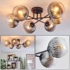 Koyoto Plafondlamp, Kogellampje 59 cm Duidelijk, Rookkleurig, 6-lichts