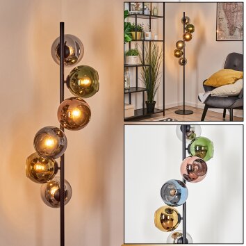 Koyoto Kogellampje, Staande lamp 32 cm Blauw, Chroom, Goud, Groen, Koperkleurig, Rookkleurig, 6-lichts