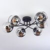 Koyoto Plafondlamp, Kogellampje 59 cm Chroom, Duidelijk, Rookkleurig, 6-lichts