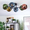 Koyoto Plafondlamp, Kogellampje 59 cm Blauw, Goud, Groen, Koperkleurig, 6-lichts