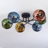 Koyoto Plafondlamp, Kogellampje 59 cm Blauw, Goud, Groen, Koperkleurig, 6-lichts