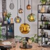 Ripoll Hanglamp, Kogellampje, Hanglamp Blauw, Chroom, Goud, Groen, Koperkleurig, Rookkleurig, 5-lichts