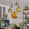 Ripoll Hanglamp, Kogellampje, Hanglamp Blauw, Chroom, Goud, Groen, Koperkleurig, Rookkleurig, 5-lichts